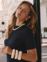 Ivory White Chunky Hand Polished Marble Resin Irregular Bangles - Image 6