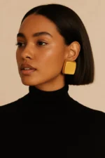 Luxury Oversized Vintage Block Earrings - Image 2