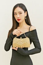 Rhinestone Fringe Evening Purse - Image 6