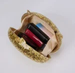 Egg Shaped Glitter Gold Clutch Purse - Image 10