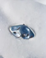 Acrylic Egg Shape Clutch Purse- Silver - Image 17