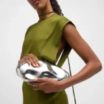 Acrylic Egg Shape Clutch Purse- Silver - Image 13