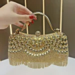 Rhinestone Fringe Evening Purse - Image 9