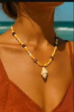 Boho Shell Beaded Necklace - Image 3