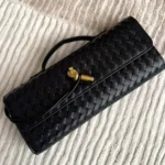 Vegan Leather Woven Clutch