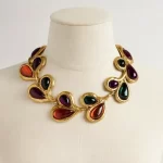 Vintage Style Jelly Teardrops Necklace