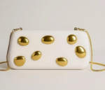Gold Pebble Vegan Leather Clutch - Image 22