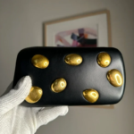 Gold Pebble Vegan Leather Clutch - Image 4