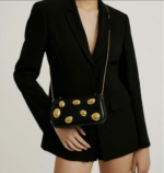 Gold Pebble Vegan Leather Clutch - Image 19