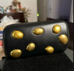 Gold Pebble Vegan Leather Clutch - Image 18