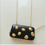Gold Pebble Vegan Leather Clutch - Image 14