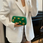 Gold Pebble Vegan Leather Clutch - Image 10