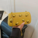 Gold Pebble Vegan Leather Clutch - Image 11