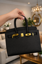 Top-Handle Leather Handbag - Image 11